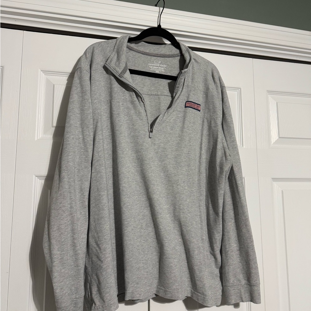 Vineyard Vines Men's Gray Quarter-Zip Shirt